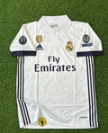 REAL MADRID 2016-17 HOME KIT. HALFSLEEVE POLO EMBROIDERY
