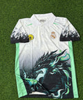 REAL MADRID SPECIAL EDITION White Dragon 2025–26 Jersey Half-Sleeve Polo T-Shirt (Embroidered)