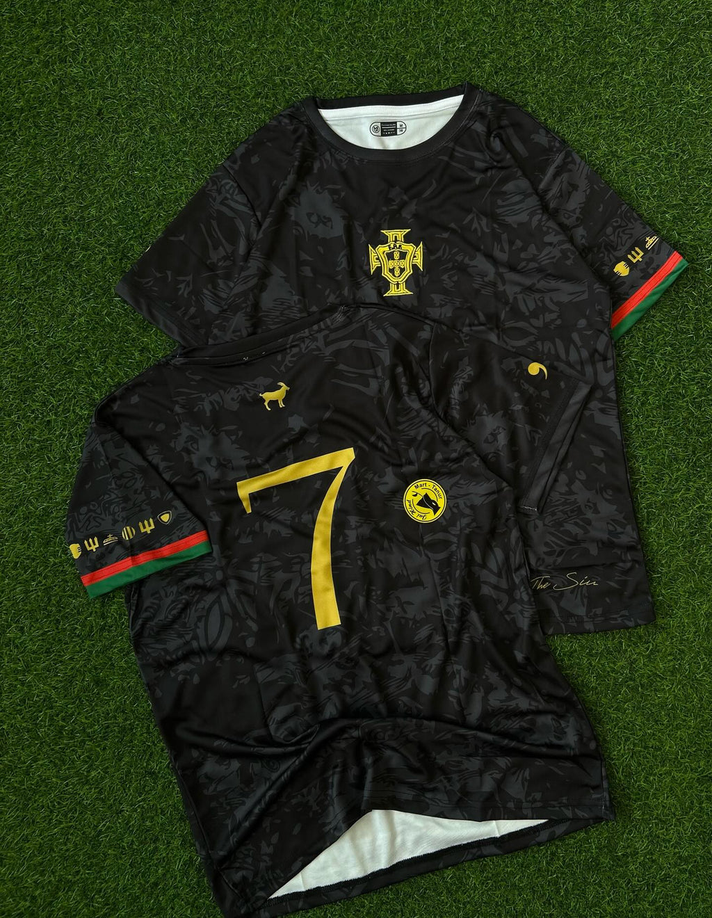 PORTUGAL SPECIAL GOAT VERSION -RONALDO TRIBUTE, HALFSLEEVE EMBROIDERY