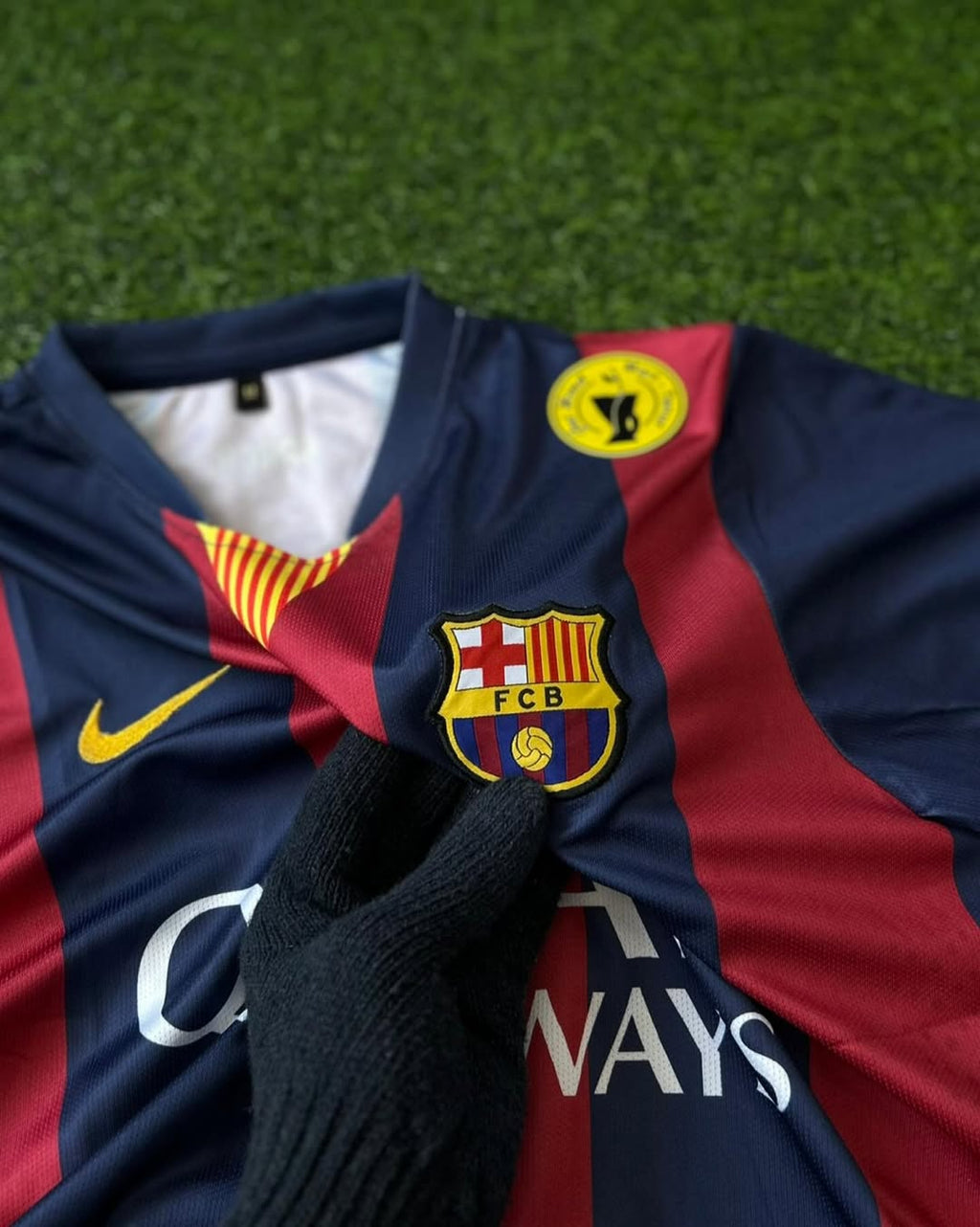 BARCELONA 2014-15 SEASON HOME KIT, HALFSLEEVE EMBROIDERY