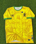 BRAZIL X CHRIST YELLOW , SPECIAL KIT, HALFSLEEVE EMBROIDERY